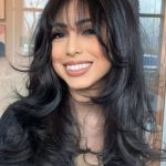 Straight Layered Hair With Wispy Bangs