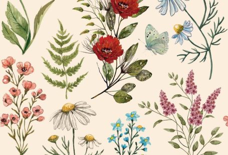 Whaline Floral Self Adhesive Drawer Liner Contact Paper Vintage Flower Shelf Liner Colorful Wildflower Peel and Stick Wallpaper for Spring Wall Furniture Cabinet Table Decal, 17.7 x 117 Inch
