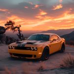 Yellow Dodge Challenger Hellcat