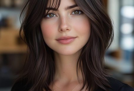 40 Sexy Curtain Bangs Medium Hair Ideas That Are Totally On-Trend