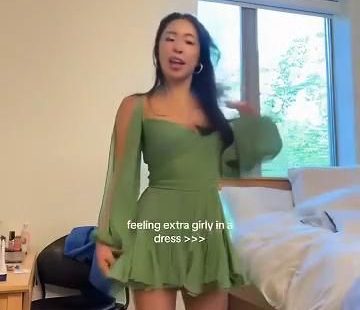 V-neck off-the-shoulder Dress