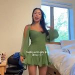 V-neck off-the-shoulder Dress